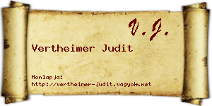 Vertheimer Judit névjegykártya
